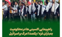راهپیمایی اکسینی ها در محکومیت بمباران غزه/یکصدا؛ مرگ بر اسرائیل
